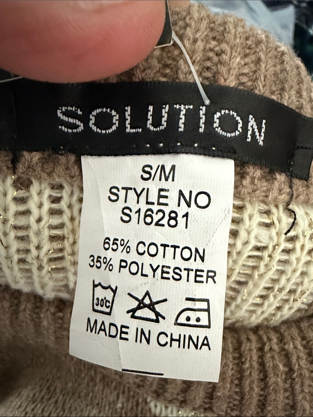 Brown Star Pattern Crewneck Sweater - Picture 4 of 4